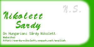 nikolett sardy business card